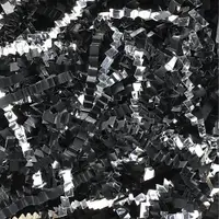 Crinkle Paper, 10 lb., Black/Silver, 1/Case