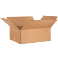 Corrugated Boxes, 30" x 24" x 12", Kraft, 15/Bundle; 120/Skid