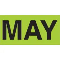 Tape Logic® Months of the Year Labels, "MAY", 3" x 6", Fluorescent Green, 500/Roll