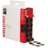 Velcro® Tape, Combo Packs, Dots, 3/4", Black, 200/Case