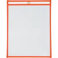 Stitched Job Ticket Holders, 9" x 12", Neon Orange, 15/Case