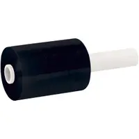 Colored Extended Core Bundling Film, 80 Gauge, 5" x 1000', Black, 12/Case
