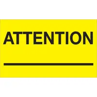Tape Logic® Labels, "Attention ___", 3" x 5", Fluorescent Yellow, 500/Roll