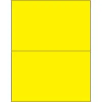Tape Logic® Rectangle Laser Labels, 8 1/2" x 5 1/2", Fluorescent Yellow, 200/Case