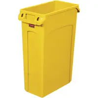 Rubbermaid® Slim Jim® Trash Can, 23 Gallon, 22" x 11" x 30", Yellow, 1/Each