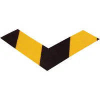 Mighty Line™ Deluxe Safety Tape Angles, 6" x 6" x 2", Yellow/Black, 24/Case