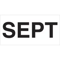 Tape Logic® Months of the Year Labels, "SEPT", 3" x 6", White, 500/Roll