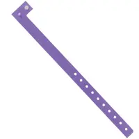 Plastic Wristbands, 3/4" x 10", Purple, 500/Case