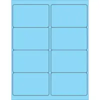Tape Logic® Rectangle Laser Labels, 4" x 2 1/2", Pastel Blue, 800/Case
