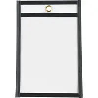 Stitched Job Ticket Holders, 4" x 6", Black, 25/Case
