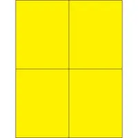 Tape Logic® Rectangle Laser Labels, 4 1/4" x 5 1/2", Fluorescent Yellow, 400/Case