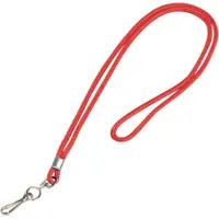 Standard Lanyard with Hook, 36", Red, 24/Case