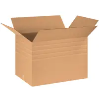 Heavy-Duty Multi-Depth Boxes, 30" x 20" x 20", Kraft, 10/Bundle; 120/Skid