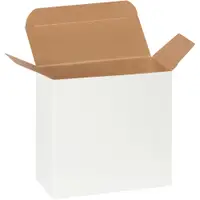 Reverse Tuck Folding Cartons, 5 5/8" x 2 1/2" x 5 5/8", White, 250/Case