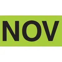 Tape Logic® Months of the Year Labels, "NOV", 3" x 6", Fluorescent Green, 500/Roll