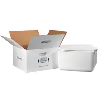 Insulated Shipping Kits, 17" x 17" x 9", White, 1/Case