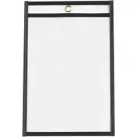 Stitched Job Ticket Holders, 6" x 9", Black, 25/Case
