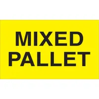 Tape Logic® Labels, "Mixed Pallet", Fluorescent Yellow, 500/Roll