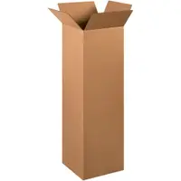 Tall Corrugated Boxes, 12" x 12" x 40", Kraft, 15/Bundle; 120/Skid