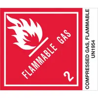 Tape Logic® Labels, "Compressed Gases, Flammable, N.O.S.", 4" x 4 3/4", Red/White/Black, 500/Roll