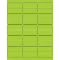Tape Logic® Removable Rectangle Laser Labels, 2 5/8" x 1", Fluorescent Green, 3000/Case