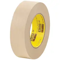3M™ 232 Masking Tape, 6.3 Mil, 11/2" x 60 yds., Tan, 24/Case