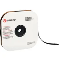 Velcro® Tape, Individual Strips, Loop, 5/8" x 75', Black, 1/Case