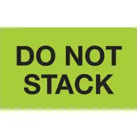 Tape Logic® Labels, "Do Not Stack", 3" x 5", Fluorescent Green, 500/Roll