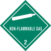 Tape Logic® Labels, "Non-Flammable Gas - 2", 4" x 4", Green/White, 500/Roll