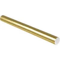 Mailing Tubes with Caps, 3" x 36", Gold, 24/Case