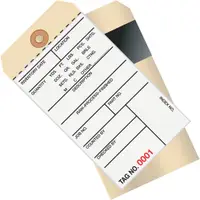 Inventory Tags, 2 Part Carbon Style #8, (4500-4999), 6 1/4" x 3 1/8", White/Manila, 500/Case
