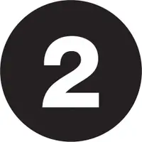 Tape Logic® Number Labels, "2", 4" Circle, Black, 500/Roll