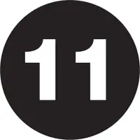 Tape Logic® Number Labels, "11", 1" Circle, Black, 500/Roll