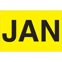 Tape Logic® Months of the Year Labels, "JAN", 2" x 3", Fluorescent Yellow, 500/Roll
