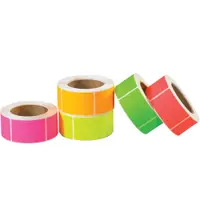 Tape Logic® Inventory Rectangle Labels, "Fluorescent Packs, 2" x 4", Assorted Colors, 5000/Case