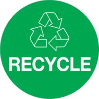 Tape Logic® Circle Labels, "Recycle", 3", Green, 500/Roll