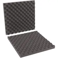 Convoluted Foam Sets, 16" x 16" x 2", Charcoal, 12/Sets per Case