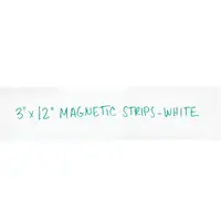 Warehouse Labels, Magnetic Strips, 3" x 12", White, 25/Case