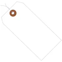 Plastic Shipping Tags, Pre-Wired, 6 1/4" x 3 1/8", White, 100/Case
