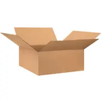 Corrugated Boxes, 28" x 28" x 12", Kraft, 10/Bundle; 120/Skid
