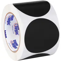 Tape Logic® Inventory Circle Labels, 3", Black, 500/Roll