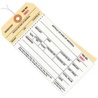 Inventory Tags, 2 Part Carbonless Stub Style #8, Pre-Wired, (3000-3499), 6 1/4" x 3 1/8", White/Manila, 500/Case