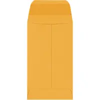 Gummed Envelopes, 2 1/2" x 4 1/4", Kraft, 5000/Case