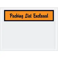 Tape Logic® "Packing List Enclosed" Envelopes, 4 1/2" x 6", Orange, 1000/Case