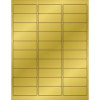 Tape Logic® Foil Rectangle Laser Labels, 2 5/8" x 1", Gold, 3000/Case