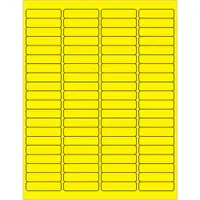 Tape Logic® Rectangle Laser Labels, 1 15/16" x 1/2", Fluorescent Yellow, 8000/Case