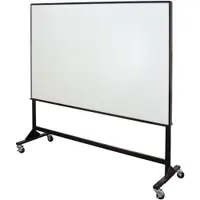 Magnetic Mobile Dry Erase Board with Steel Frame, 6' x 4', White, 1/Each