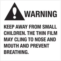 Tape Logic® Labels, "Warning Keep Away From Small Children", 2" x 2", Black/White, 500/Roll