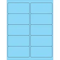 Tape Logic® Rectangle Laser Labels, 4" x 2", Pastel Blue, 1000/Case