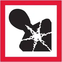 Tape Logic® Pictogram Labels, Health Hazard, 1" x 1", Black/Red/White, 500/Roll